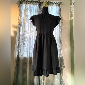 Cottagecore Whimsigoth Black Dress